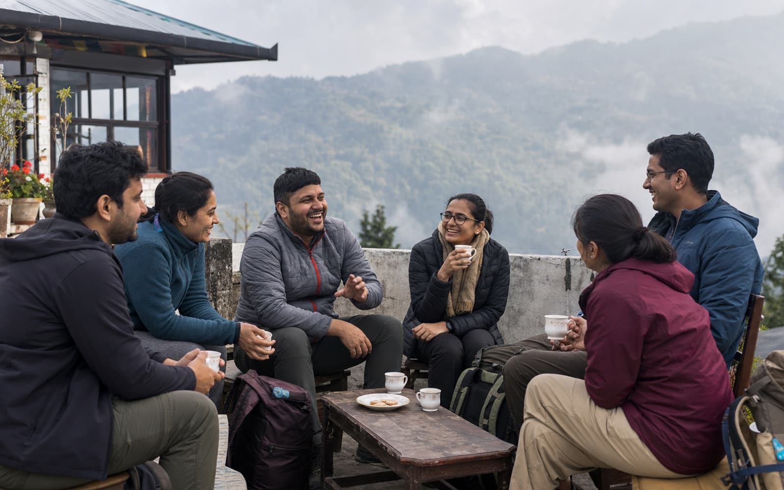 A representative team retreat in the Darjeeling hills
