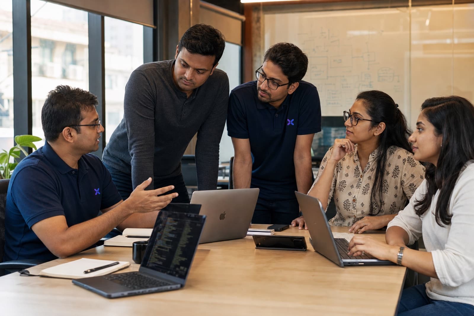 A representative ResoluteX engineering session around a shared workspace